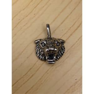 925 Tiger Head Sterling Silver Jewelry Charm